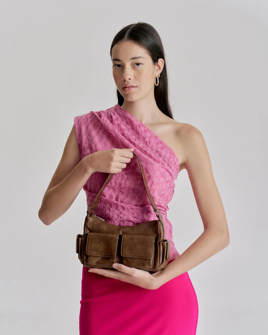 Brie Leon - Rae Pocket Bag Mini-Worn Chocolate
