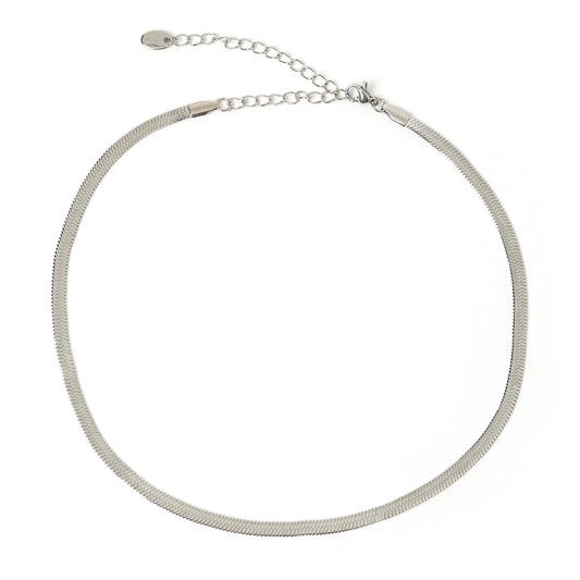 Arms Of Eve - Sylvia Snake Chain Necklace - Silver