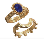 Cleopatra's Bling - Lazaward Ring Stack - Lapis Lazuli/Gold