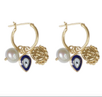 Cleopatra's Bling - Nazar Hoops - Gold