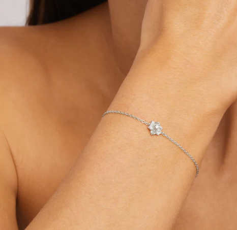 By Charlotte - Bloom Within Lotus Bracelet - Silver