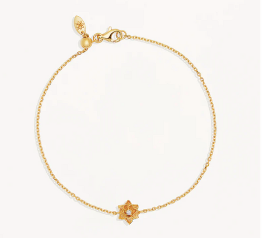 By Charlotte - Bloom Within Lotus Bracelet - Gold