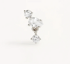 By Charlotte - No Rain, No Flowers Stud Earrings - Silver