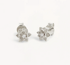 By Charlotte - Bloom Within Lotus Stud Earrings - Silver