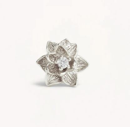 By Charlotte - Bloom Within Lotus Stud Earrings - Silver