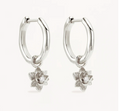 By Charlotte - Bloom Within Lotus Hoops - Silver