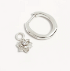 By Charlotte - Bloom Within Lotus Hoops - Silver
