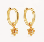 By Charlotte - Bloom Within Lotus Hoops - Gold