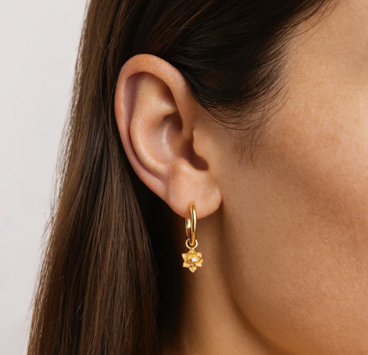 By Charlotte - Bloom Within Lotus Hoops - Gold