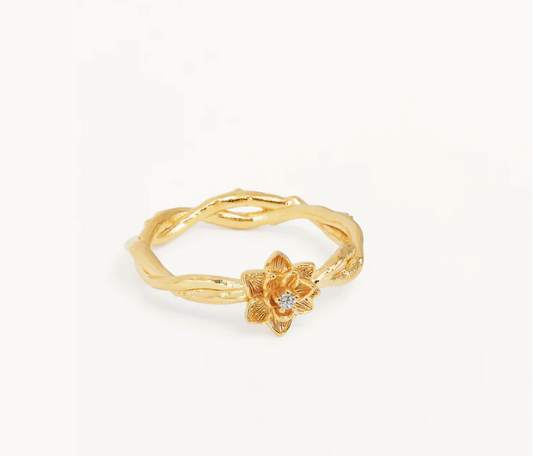 By Charlotte - Bloom Within Lotus Ring - Gold