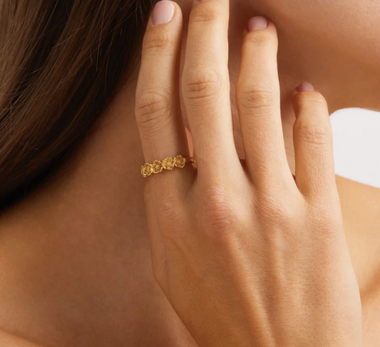 By Charlotte - Bloom With Grace Ring - Gold