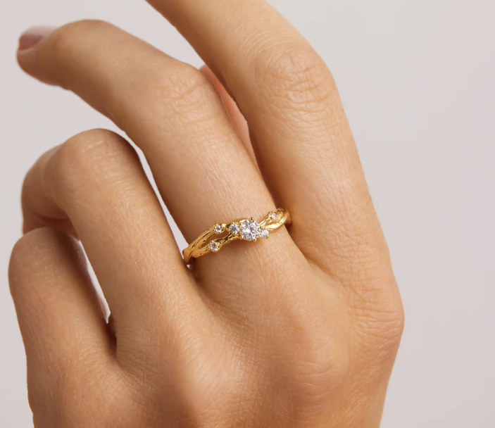 By Charlotte - No Rain, No Flowers Ring - Gold