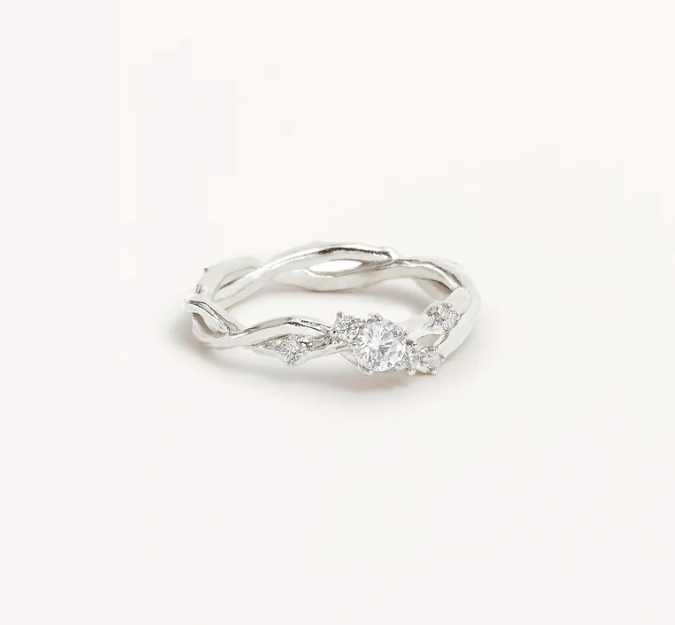 By Charlotte - No Rain, No Flowers Ring - Silver