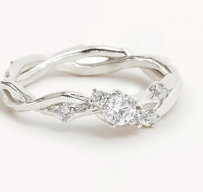 By Charlotte - No Rain, No Flowers Ring - Silver