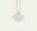 Temple Of The sun - Reign Oval Necklace - Silver