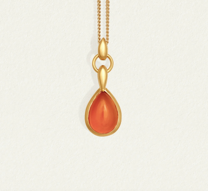 Temple Of The Sun - Mirren Necklace Carnelian - Gold