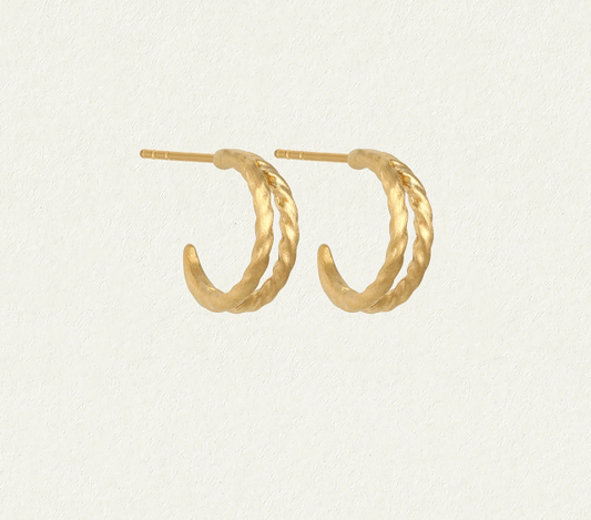 Temple Of The Sun - Priam Split Hoops - Gold