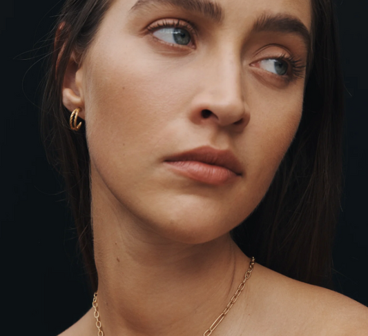 Temple Of The Sun - Priam Split Hoops - Gold
