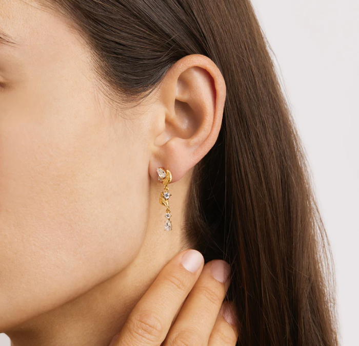 By Charlotte - Through The Seasons Drop Earrings - Gold