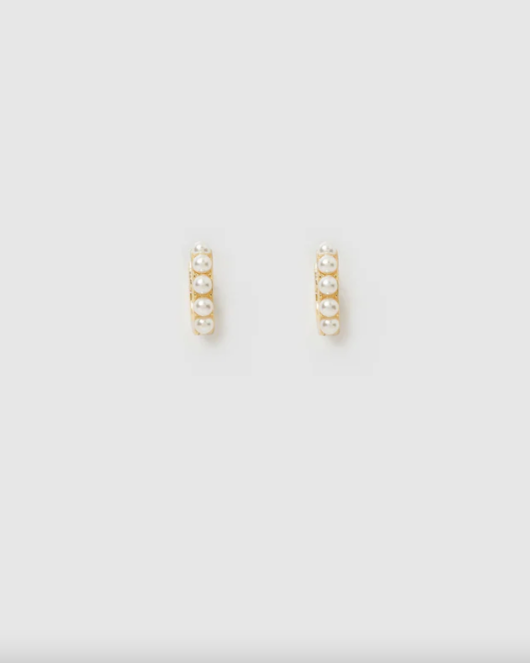 Arms of Eve- Presley Pearl Huggie Earrings