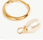 By Charlotte - Live in Peace Pearl Hoops - Gold