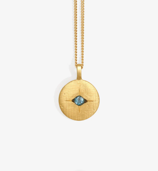 Temple Of The Sun - Mavi Eye Necklace - Gold