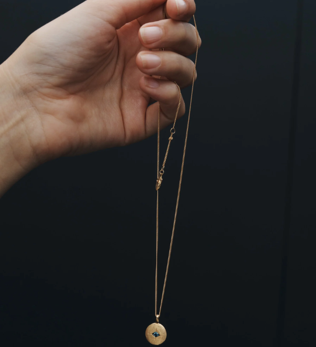 Temple Of The Sun - Mavi Eye Necklace - Gold