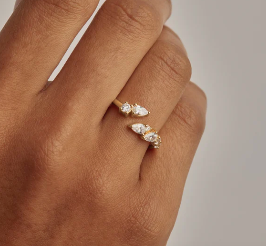 By Charlotte - Ocean Whisper Ring - Gold