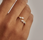 By Charlotte - Ocean Whisper Ring - Gold