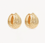 By Charlotte - Ocean Whisper Hoops - Gold