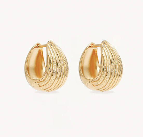 By Charlotte - Ocean Whisper Hoops - Gold