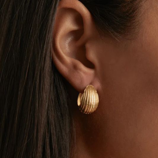 By Charlotte - Ocean Whisper Hoops - Gold