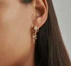 By Charlotte - Ocean Mist Illusion Hoops - Gold