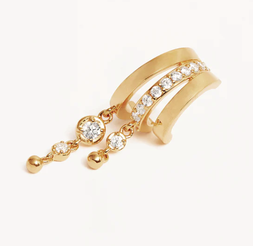 By Charlotte - Ocean Mist Illusion Hoops - Gold