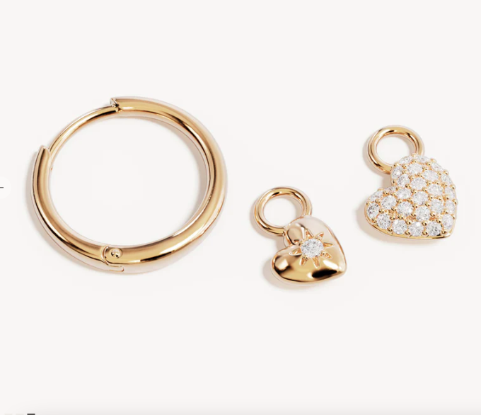 By Charlotte - You Have My Heart Hoops - Gold