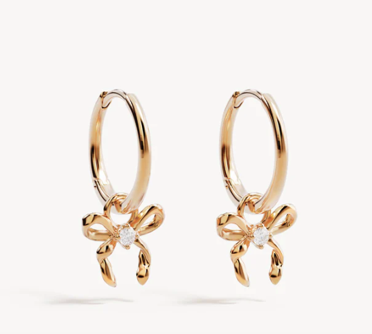 By Charlotte - Forever More Bow Hoops - Gold
