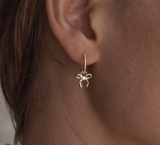By Charlotte - Forever More Bow Hoops - Gold