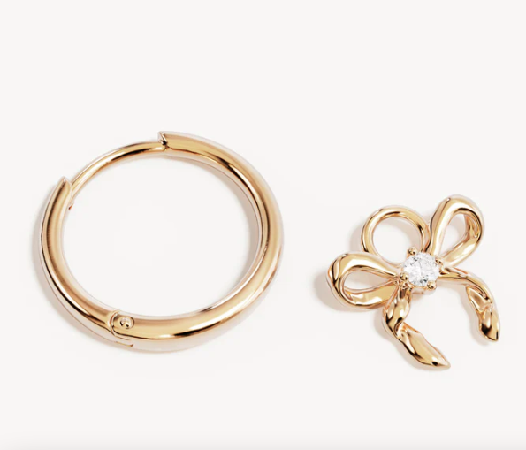 By Charlotte - Forever More Bow Hoops - Gold