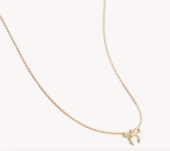 By Charlotte - Forever More Bow Necklace - Gold