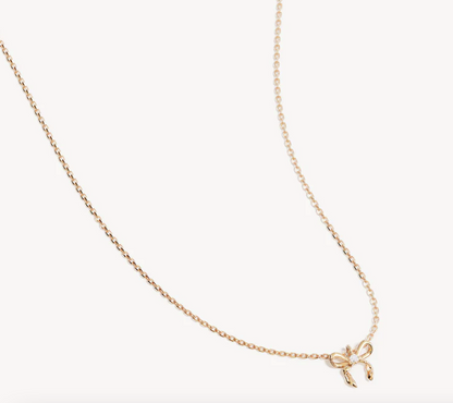 By Charlotte - Forever More Bow Necklace - Gold