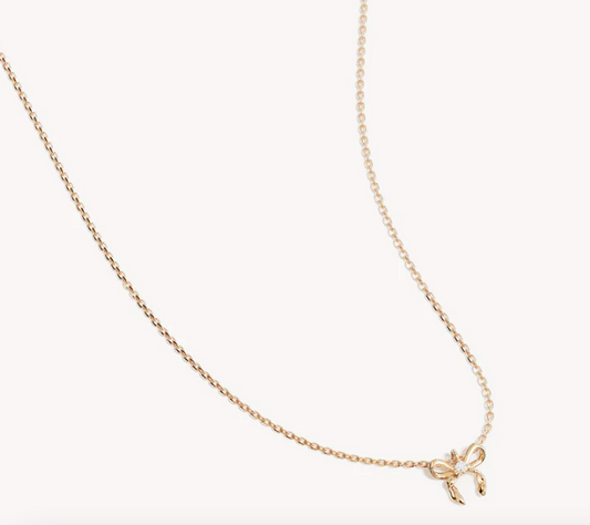 By Charlotte - Forever More Bow Necklace - Gold
