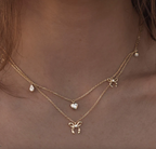 By Charlotte - Forever More Bow Necklace - Gold