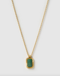 Arms Of Eve - Teo Gold Necklace - Jade