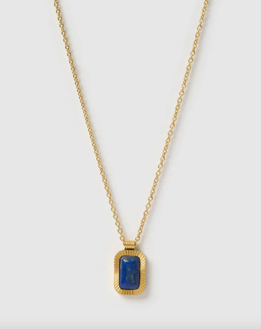 Arms Of Eve - Teo Gold Necklace - Lapis Lazuli