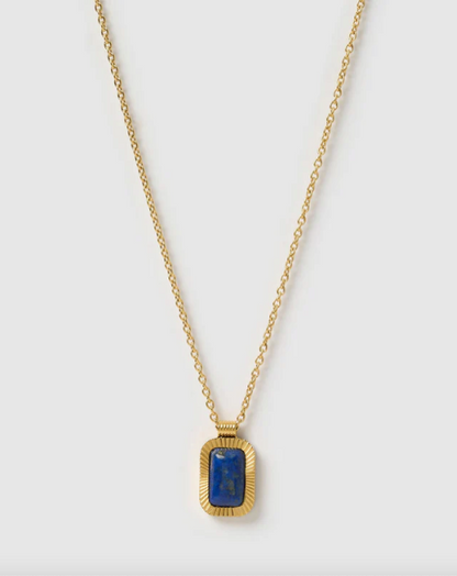 Arms Of Eve - Teo Gold Necklace - Lapis Lazuli