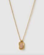 Arms Of Eve - Teo Gold Necklace - Rose Quartz