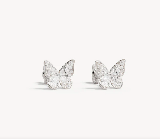 By Charlotte - I Believe I Become Stud Earrings - Silver