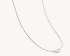 By Charlotte - Crystal Wings Necklace - Silver