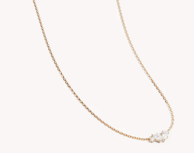 By Charlotte - Crystal Wings Necklace - Gold