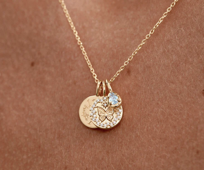 By Charlotte - With Freedom I Become Necklace - Gold